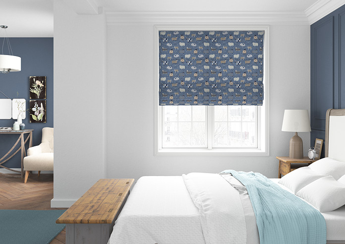 Baa Baa, Denim - Roman Blind - Image 5